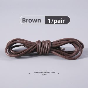 FASHEHAN | Polishable Leather Shoes Men Women Black Brown Round Rope Elastic Casual Business Shoes