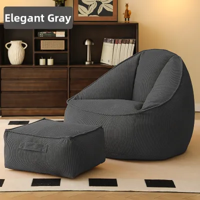 Self-fillable Cotton Linen Lazy Sofa Cover for Living Room