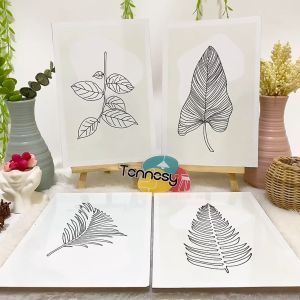 TENNESY HIASAN DINDING DAUN LEAVES MINIMALIS 20x30CM WALL DECOR PAJANGAN POSTER DEKORASI KAMAR RUMAH
