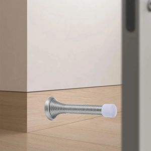 8.5*2.5CM Spring Door Stopper Anti-Collision Noise Canceling Door Crash Pad Wall Protector Durable Metal Handle Guard Stopper
