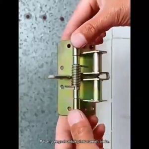 4-Inch Automatic Door Closer - Durable Steel Self-Closing Spring Hinge with Invisible Design & Right Angle Locator