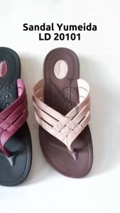 Sendal Jepit Yumeida LD 20101 L Sandal Jepit Silang Anyam Tali Karet Jelly Empuk Anti Slip