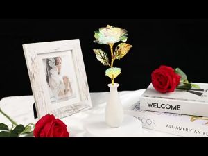 Gold Foil Artificial Rose Engagement Gifts Birthday Mothers Day The Valentine Day for Flowers Gifts