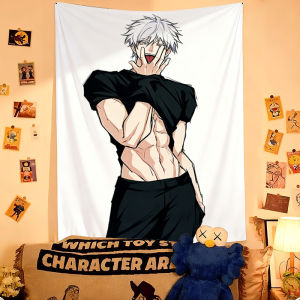 VIKAMA Jujutsu Kaisen Anime Manga Wall Tapestry Aesthetic Wall Hanging for Bedroom Living Room Dorm Fans Home Decor