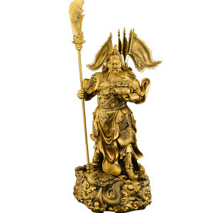 Bronze Wu Kong God of Fortune Guan Gong Statue Living Room Company Opening Gift Decorative Ornaments Buddhist Buddha Figure