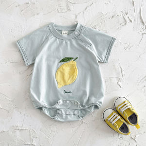 Summer Baby Bubble Romper: Newborn Girl Clothing & Fruit Patch Short Sleeved New Shorts