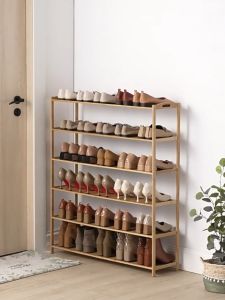 Bamboo Shoe Rack Organizer 2/3/4Layers Living Room Shoe Organisers Shoes Rack Bamboo Saving Space Indoor