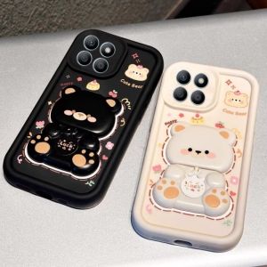 ใหม่ เคสโทรศัพท์ Xiaomi 14T Pro 15 Ultra 14 13T 13 12T 12 11T Pro Lite 5G เคสโทรศัพท์ อ่อนป้องกันการกระแทกแฟชั่นยอดนิยมพร้อมกระจกหมีน่ารักที่วางแบบหมุนได้ ° 2025