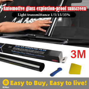 【Fast Shipping】 1Roll VLT 1% 5% 15% 35% Window Tint Film Black Roll Mirror Glass Sticker Shade for Car Home Office Window Foils Tinting Film Roll Car Auto Home Decorate Window Film Solar UV Protector CYB-Window-FilmCYB-Window-Film