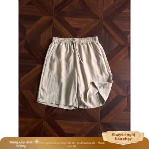 OUMULONG | Quần Short Băng Tằm Thoáng Khí Phong Cách Sang Trọng