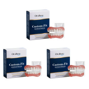 New Denture Silicone Kit Beauty Liners Soft Teeth Upper and Lower Set Portable Relines High Elasticity Nature Cosmetic Dentures