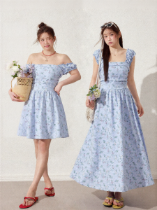 JULULOOK | Đầm Hoa Xếp Ly Kiểu Pháp Một Bờ Vai