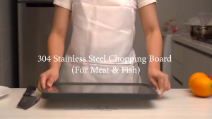 ☀️Life Core☀️ Double-Sided Chopping Board Stainless Steel 316 Cutting Board Mildew-Proof Antibacterial Kitchen Double-sided Cutting Board Kitchen 316 Stainless Steel Cutting Board 2cm Thick Dual-Sided Anti-Slip Design