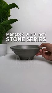 PRUMU Melamine Stone Mangkok 8 inch - Mangkok Mie - Mangkok Ramen - Mangkok Cafe - Mangkok Restoran Golden Dragon W6308A