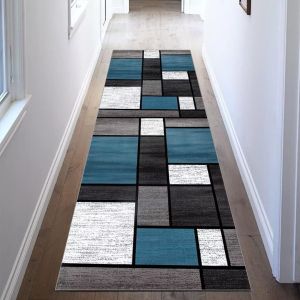 VIAMA Modern Abstract Corridor Carpet Entry Slippery Floor Mat for Living Room Bedroom Kitchen Laundry Room Home Decoration