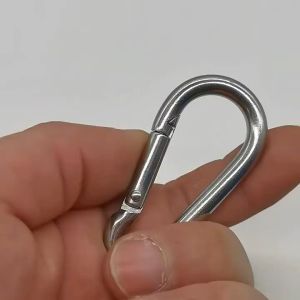 10Pcs Aluminum Alloy Carabiner No.4 Gourd-shaped Camping Climbing Hiking Buckles Outdoor Camping Buckle Hooks Outdoor Safety Buckle Heavy Duty Spring Snap Metal Spring Buckle