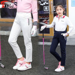 Childrens Golf Sports Pants Elastic Casual Large Children School Students Long Trousers Girls Sports Fitness Yoga Clothes