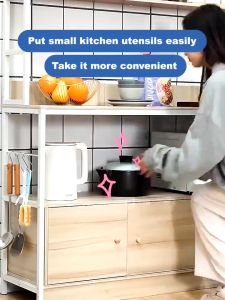 Rak Microwave dengan Pintu Rak Lemari Dapur: Solusi Penyimpanan Serbaguna