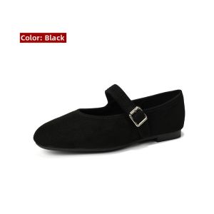 MIFEI | Leather French Flat Ballet Mary Jane Shoes