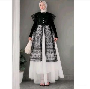 Kamaniya Outer Tunic Brocade Lace Brukat / Outer Kondangan Outer Lebaran Pesta Mewah Atasan Wanita