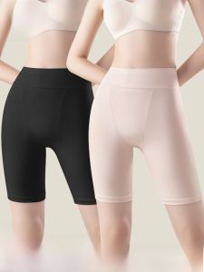Miiow | High Waist Plus Size Safety Pants Womens Anti-Light Non-Roll Thin Summer Bottoming Trousers Seamless Comfortable Underwear