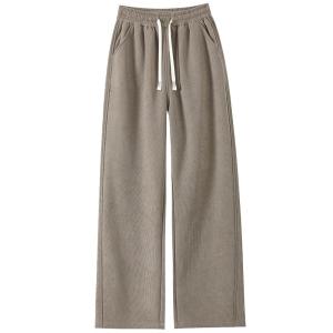 LANGPIN | Thickened Cotton Fleece Wide Leg Pants Women Autumn Winter Warm Casual Floor-Length Pants High Waist Long Trousers