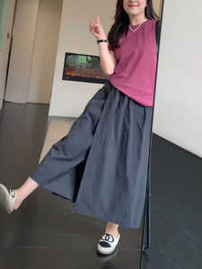 กางเกงขายาวทรงหลวมเอวสูง ทรงเอ ทรงเข้ารูป สำหรับผู้หญิงไซส์ใหญ่ กางเกงขายาวทรงหลวมสำหรับฤดูร้อน