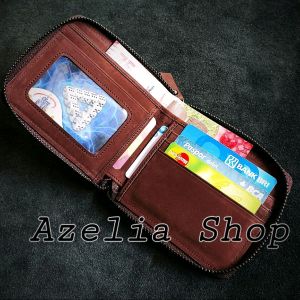 dompet kulit sapi asli-crazy horse-pria-wanita-resleting