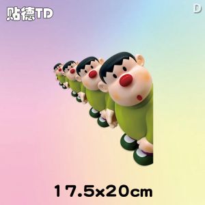 Reflective Decorative Stickers for Car Motorcycle Rear Window Glass Oil Tank Cover Doraemon Fat Tiger Doll Cartoon Animation