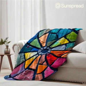 Beast Kingdom | Color Stone Mosaic Soft Warm Flannel Blanket Lightweight Cozy Christmas Halloween Home Decor Room