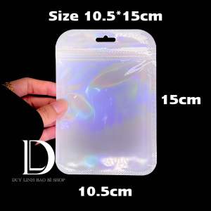 (Bịch 50cái) Túi zip Tím Pastel túi Zipper đẹp đựng Phụ Kiện Trang Sức nail mi túi zip trong suốt Duy Linh Shop…