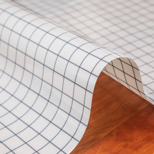 โมเดิร์น เรียบง่าย พลาสติก PVC < Ne2> ผ้าปูโต๊ะแก้วชาตารางตู้ทีวีผ้าปูโต๊ะกันน้ํา Oilproof No-wash Arc Shape