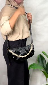 Peonia PNA NATALIE PEARL Tas  Selempang Wanita  Elegant Outdoor Sling Bag Anak Remaja Perempuan Crossbody Travel Hp Kecil Shoulder Trendy Fashion Cewek Casual Cloud Clutch Pesta Style