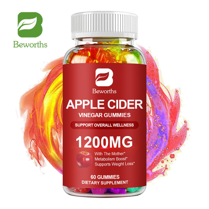 BEWORTHS Apple Cider Gummies for Weight Loss ACV Gummies Reduce Bloating Promote Digestion