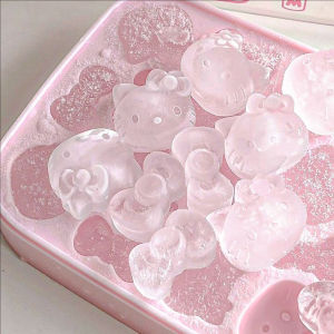 YESPERY Kawaii Hello Kitty Ice Tray Cartoon Food Grade Silicone Press Ice Cube Mold for Household Refrigerators Ice Making INS HOT