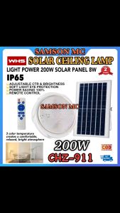 WHS 200W Solar Ceiling Lamp Home indoor ceiling light Balcony lights Stair lights Solar garden lights Bedroom ceiling