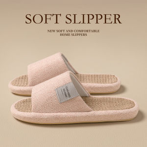Dép Vải Lanh Thoáng Khí Thấm Hút Mồ Hôi Mùa Hè Cho Nữ Dép Vải Lanh Cotton Mùa Xuân Thu Trong Nhà Chống Trượt