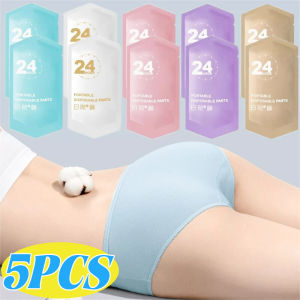 5PCS/Set Women Cotton Disposable Panties Free Washing Portable Postpartum Monthly Shorts Daily Underwear for Business Trips