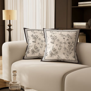 Cushion หมอนรองศีรษะสไตล์อเมริกัน หมอนรองศีรษะสำนักงาน หมอนรองศีรษะแบบไม่มีดินสอ ผ้าฝ้ายโพลีเอสเตอร์ ทรงสี่เหลี่ยมจัตุรัส หมอนรองศีรษะแบบพิมพ์ลาย