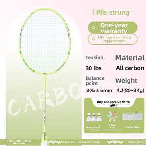 WAVAW | Custom Weight Carbon Fiber Badminton Racket 4U