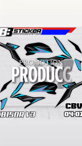 Sticker List Variasi Striping Motor Honda CB150r V3 - Desain Terbaru CBV 10 RACING G