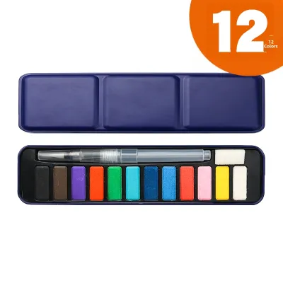 Beginner Set 24 Colors 18 Colors Solid Watercolor Pigments Iron Box Full Set Washable Art Supplies for Artists And Students