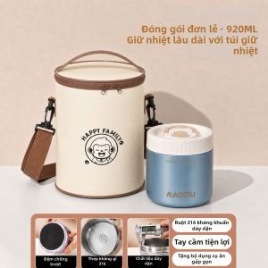 WANGLIMIAO | Hộp Cơm Bằng Inox Giữ Nhiệt Dung Lượng Lớn Chống Hơi Nước