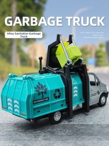 YILIXING | Sound and Light Alloy Realistic Garbage Truck Toy