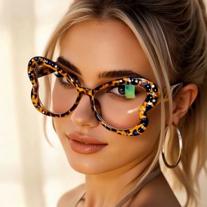 1pc European and American retro style womens fashionable anti blue light lightweight glasses frame for watching mobile phones