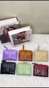 Dompet Wanita Genie Glosy Wallet / Dompet Lipat Wanita Bahan Kulit Croco Leather Premium Dompet mini