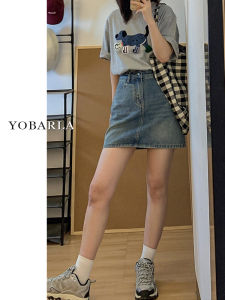High Waist Denim Mini Skirt Women Summer New plus Size Conceal Belly Slim Pear Shape A-Line Half Body Skirt Korean Style