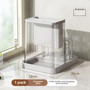 Mr. Grocery Knife Holder Cabinet Kitchen Storage Rack Chopsticks Cage Drying Function Kitchen Storage Shelf Organizer