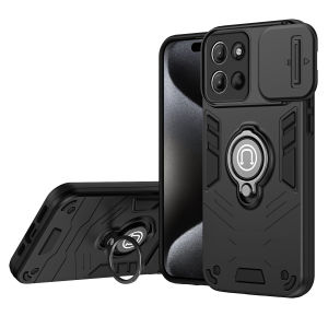 Shockproof Bracket Case For Motorola MOTO G15 G05 G75 G85 G35 G55 G13 G23 G84 G53 G34 G45 G22 G14 Slide Push Window Phone Cover