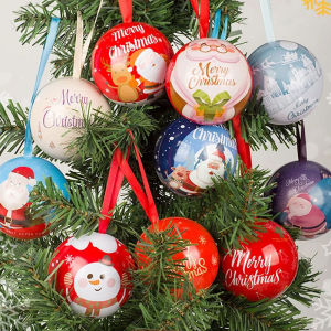 ลูกบอลต้นไม้คริสต์มาสแขวนที่เก็บขวด Permen Bola คริสต์มาสขนาด7ซม. ประดับลูกอมกระป๋องคริสต์มาสลูกบอลของเด็ก